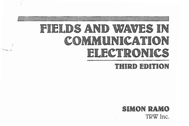 Fields and waves in communication electronics – 3rd edition – Ramo